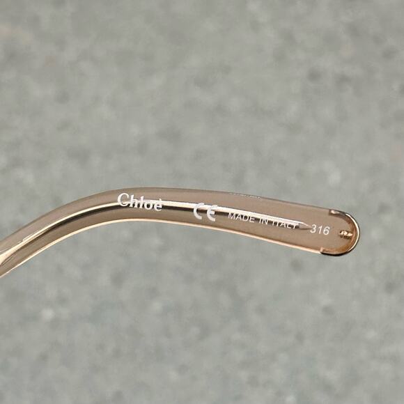 Chloé Gold/Peach Round Sunglasses - Picture 7 of 10